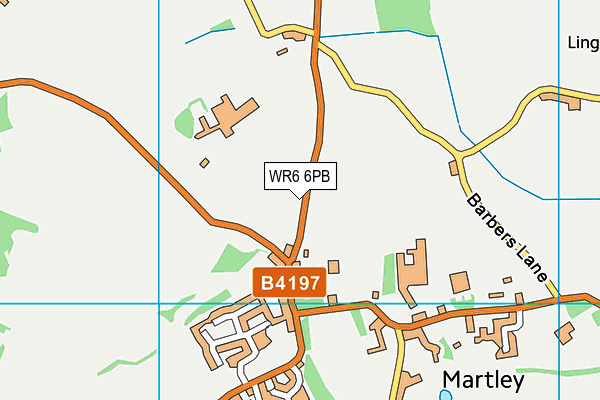 WR6 6PB map - OS VectorMap District (Ordnance Survey)