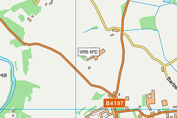 WR6 6PD map - OS VectorMap District (Ordnance Survey)
