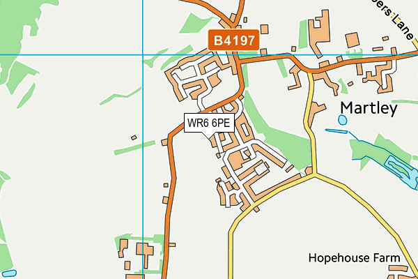 WR6 6PE map - OS VectorMap District (Ordnance Survey)