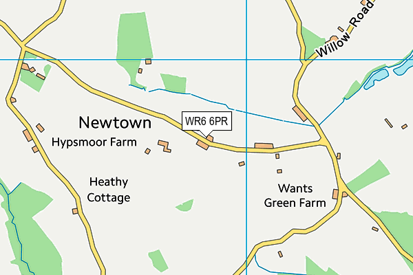 WR6 6PR map - OS VectorMap District (Ordnance Survey)