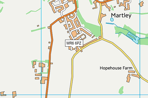 WR6 6PZ map - OS VectorMap District (Ordnance Survey)
