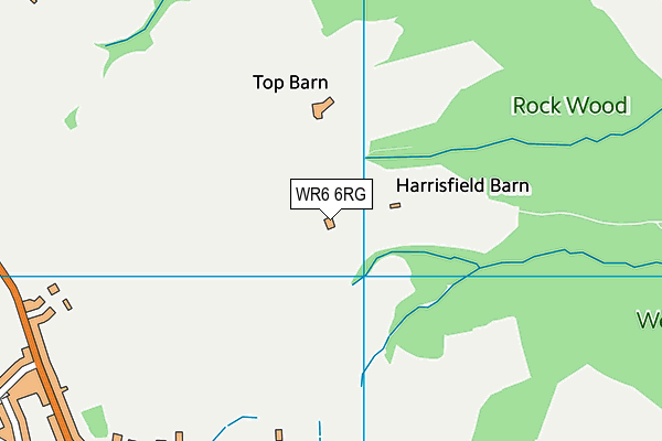 WR6 6RG map - OS VectorMap District (Ordnance Survey)