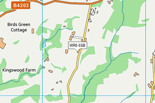 WR6 6SB map - OS VectorMap District (Ordnance Survey)
