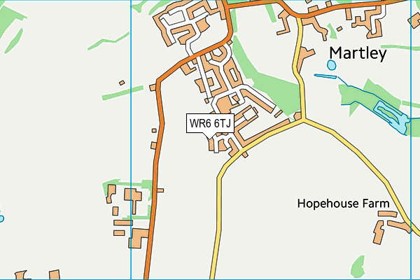 WR6 6TJ map - OS VectorMap District (Ordnance Survey)