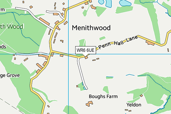 WR6 6UE map - OS VectorMap District (Ordnance Survey)