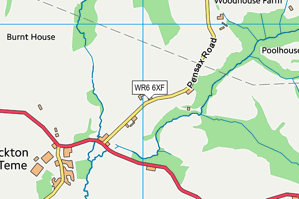 WR6 6XF map - OS VectorMap District (Ordnance Survey)