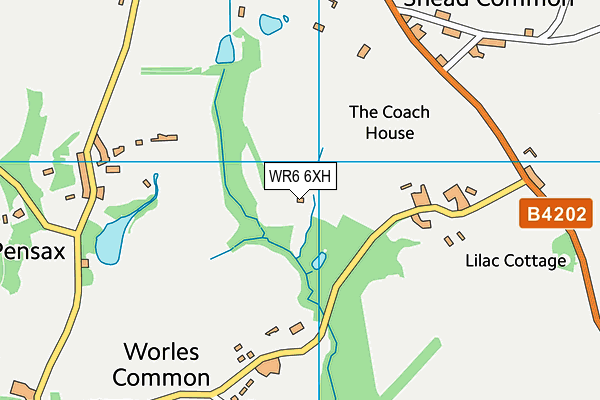 WR6 6XH map - OS VectorMap District (Ordnance Survey)