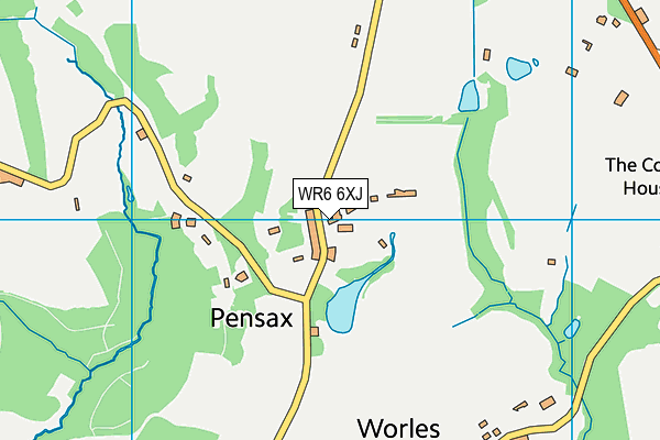 WR6 6XJ map - OS VectorMap District (Ordnance Survey)