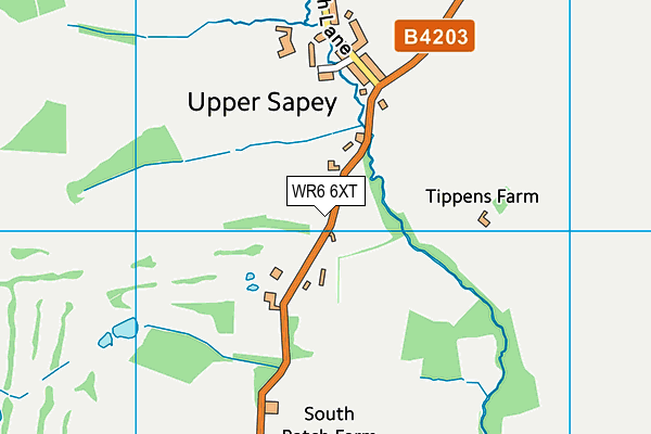 Sapey Golf Club map (WR6 6XT) - OS VectorMap District (Ordnance Survey)