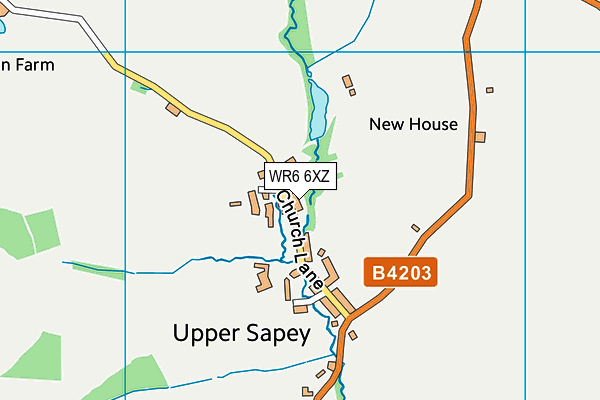 WR6 6XZ map - OS VectorMap District (Ordnance Survey)