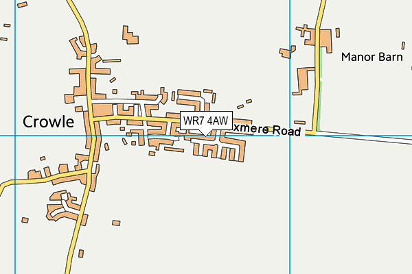 WR7 4AW map - OS VectorMap District (Ordnance Survey)