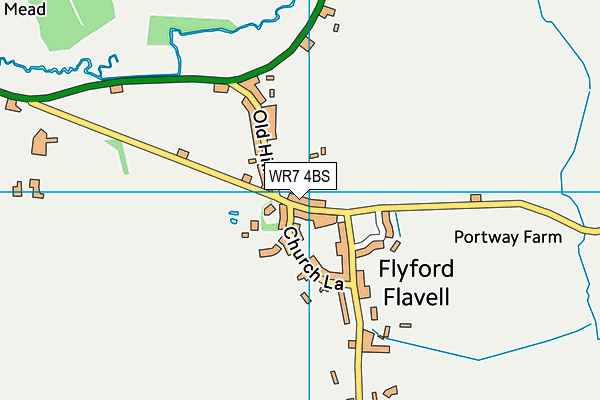 Flyford Flavell Primary School map (WR7 4BS) - OS VectorMap District (Ordnance Survey)
