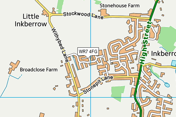 WR7 4FG map - OS VectorMap District (Ordnance Survey)