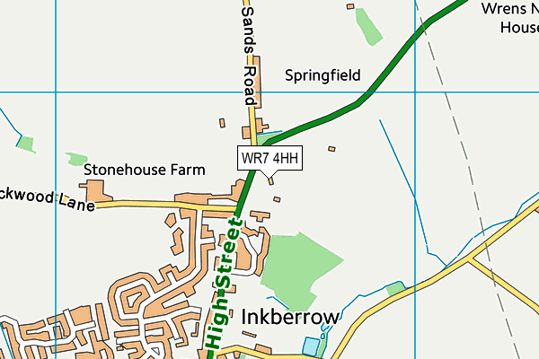 Inkberrow Primary School map (WR7 4HH) - OS VectorMap District (Ordnance Survey)