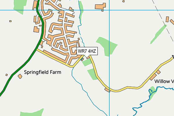 WR7 4HZ map - OS VectorMap District (Ordnance Survey)