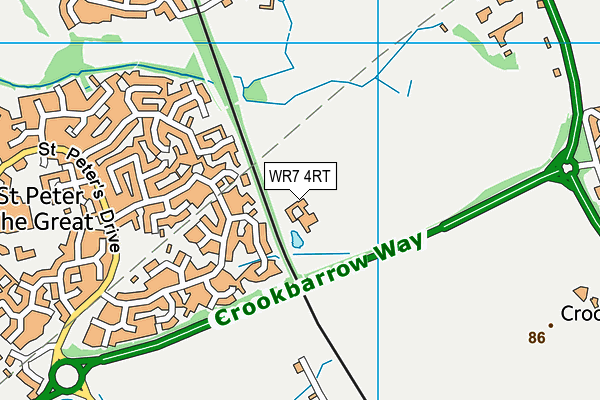 WR7 4RT map - OS VectorMap District (Ordnance Survey)