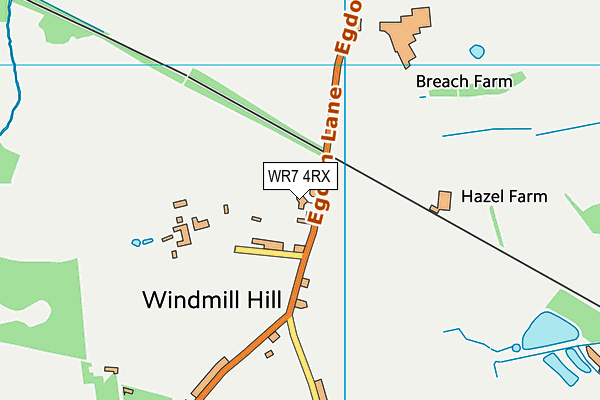 WR7 4RX map - OS VectorMap District (Ordnance Survey)