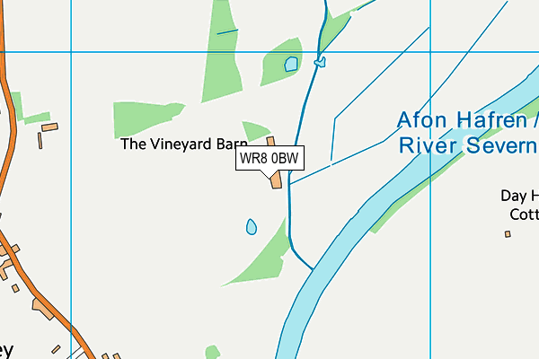 WR8 0BW map - OS VectorMap District (Ordnance Survey)