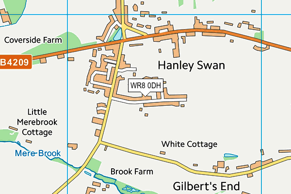 WR8 0DH map - OS VectorMap District (Ordnance Survey)