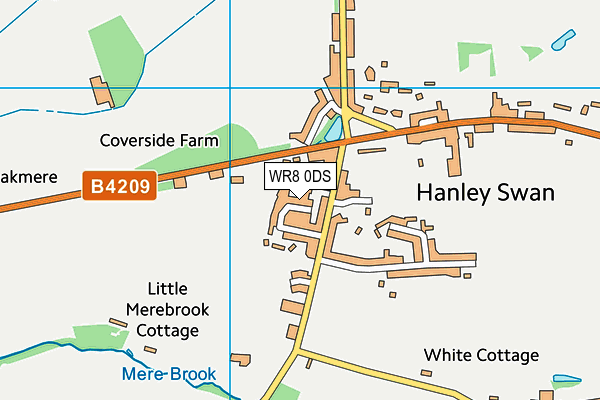 WR8 0DS map - OS VectorMap District (Ordnance Survey)
