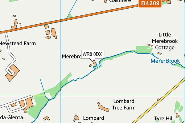 Bridge School Malvern map (WR8 0DX) - OS VectorMap District (Ordnance Survey)