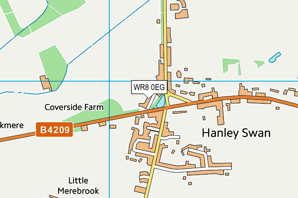 WR8 0EG map - OS VectorMap District (Ordnance Survey)