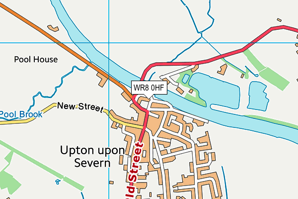 WR8 0HF map - OS VectorMap District (Ordnance Survey)