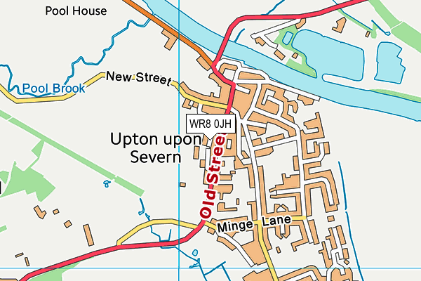 Upton-upon-severn Rfc map (WR8 0JH) - OS VectorMap District (Ordnance Survey)