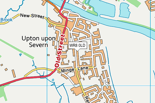 Upton-Upon-Severn CofE Primary and Pre School map (WR8 0LD) - OS VectorMap District (Ordnance Survey)