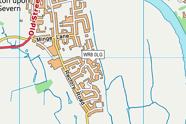 WR8 0LG map - OS VectorMap District (Ordnance Survey)