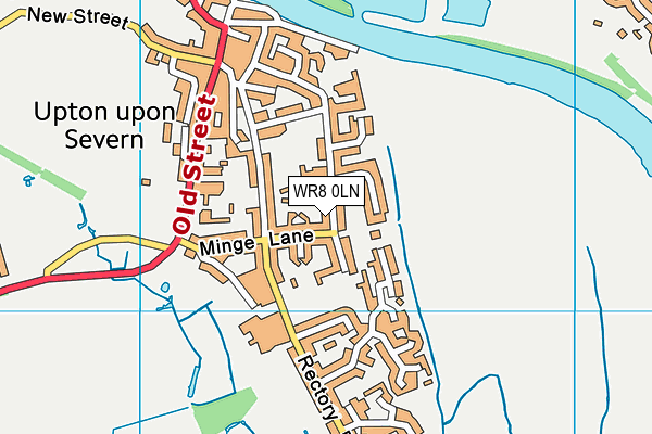 WR8 0LN map - OS VectorMap District (Ordnance Survey)