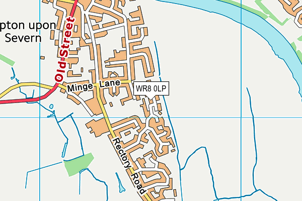 WR8 0LP map - OS VectorMap District (Ordnance Survey)