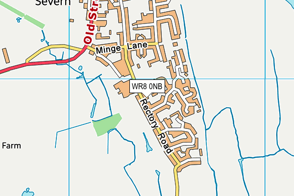 WR8 0NB map - OS VectorMap District (Ordnance Survey)