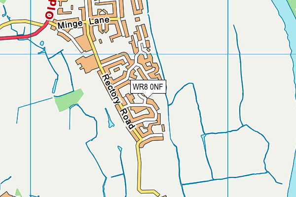 WR8 0NF map - OS VectorMap District (Ordnance Survey)