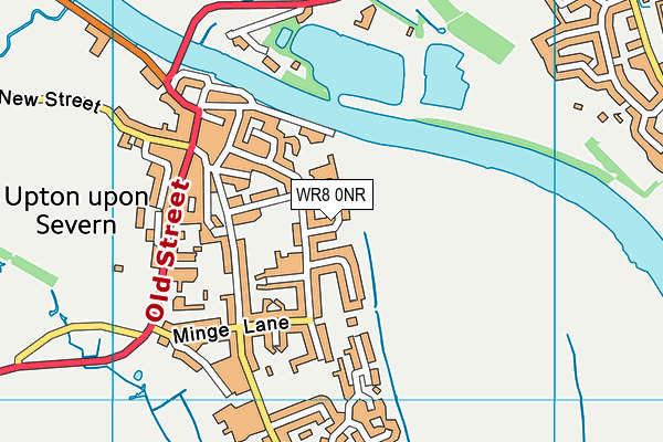 WR8 0NR map - OS VectorMap District (Ordnance Survey)