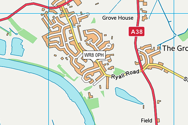 WR8 0PH map - OS VectorMap District (Ordnance Survey)