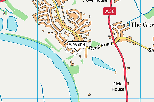 WR8 0PN map - OS VectorMap District (Ordnance Survey)