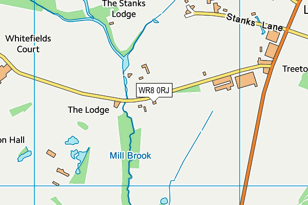 WR8 0RJ map - OS VectorMap District (Ordnance Survey)