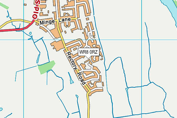 WR8 0RZ map - OS VectorMap District (Ordnance Survey)