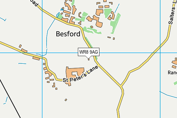 WR8 9AG map - OS VectorMap District (Ordnance Survey)