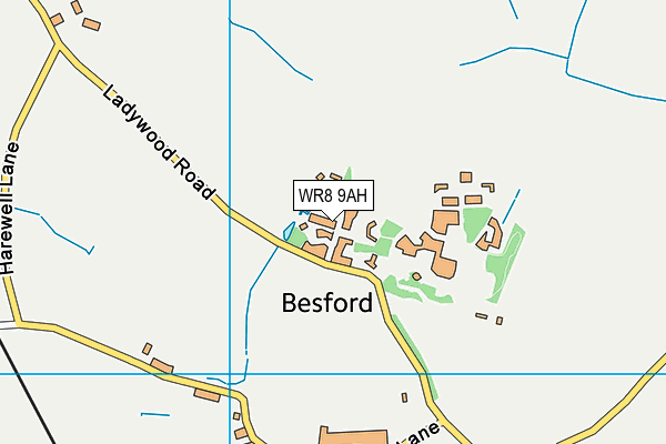 WR8 9AH map - OS VectorMap District (Ordnance Survey)