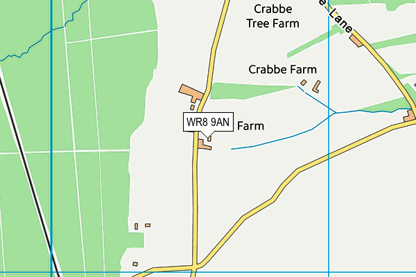 WR8 9AN map - OS VectorMap District (Ordnance Survey)