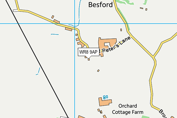 WR8 9AP map - OS VectorMap District (Ordnance Survey)