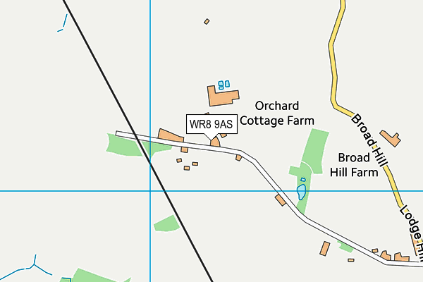 WR8 9AS map - OS VectorMap District (Ordnance Survey)
