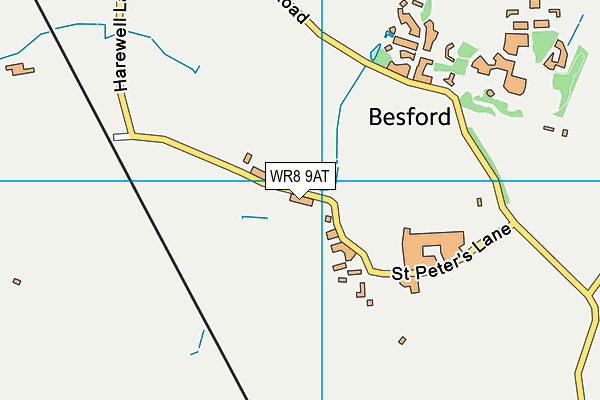 WR8 9AT map - OS VectorMap District (Ordnance Survey)