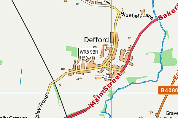 Defford-Cum-Besford CofE School map (WR8 9BH) - OS VectorMap District (Ordnance Survey)