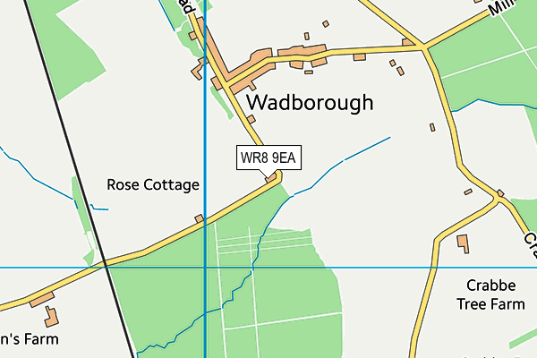 WR8 9EA map - OS VectorMap District (Ordnance Survey)