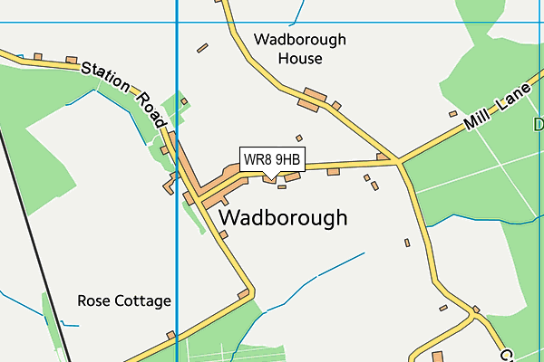 WR8 9HB map - OS VectorMap District (Ordnance Survey)