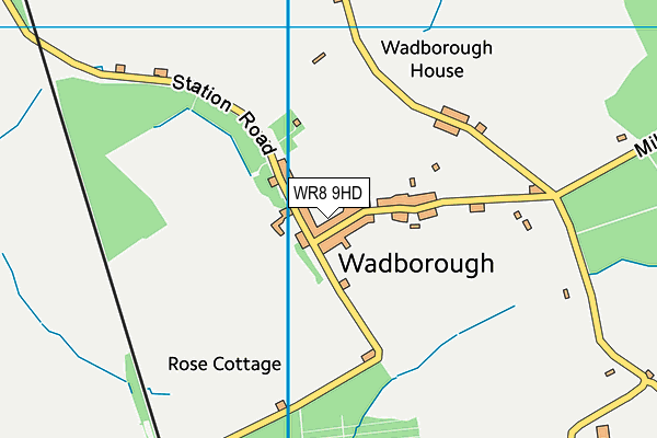 WR8 9HD map - OS VectorMap District (Ordnance Survey)
