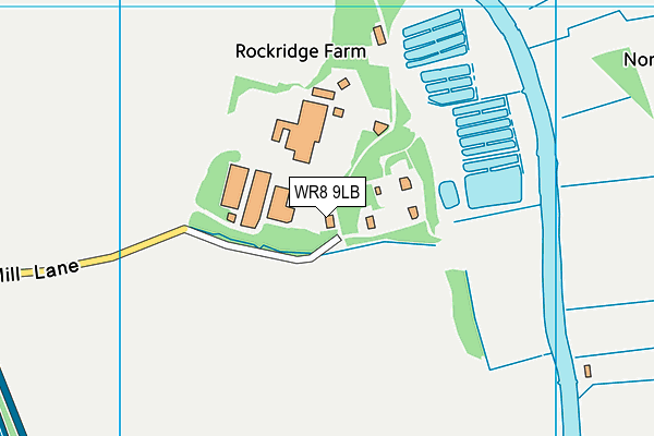 WR8 9LB map - OS VectorMap District (Ordnance Survey)